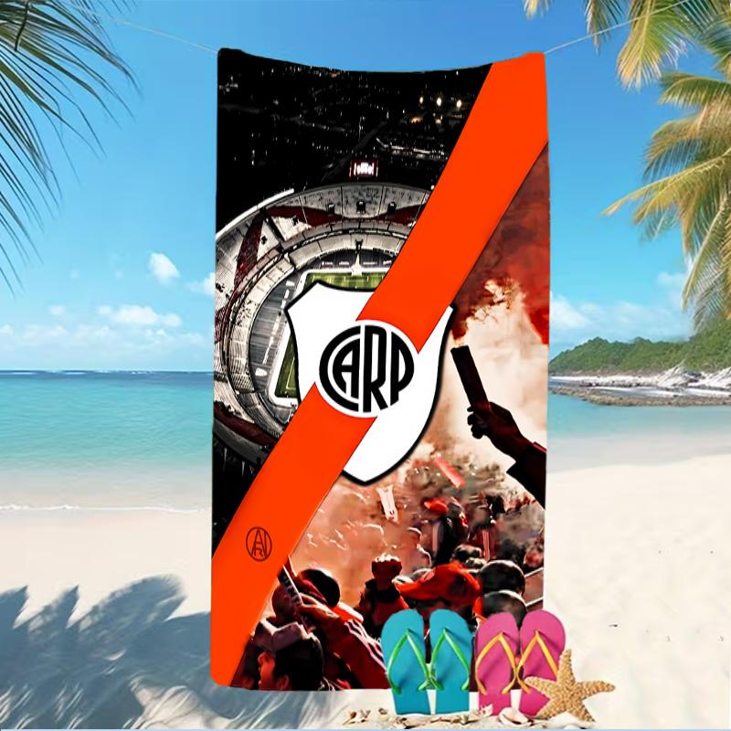 Beach Towel with Club Atlético River Plate Pattern - Soft,absorbent,machine Washable Lightweight&Modern,swimming,Travel Essentials