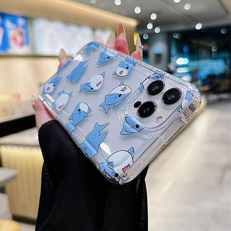 Pink Jellyfish Oceanic Print Phone Case For  Mi 13 12 11 Lite 5G 14 13T 13 12T 12 Poco X6 X5 F5 X3 Pro Airbag Sharks Cover