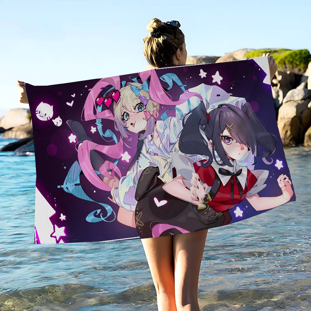 Needy Girl Overdose Bath Towel Microfiber Soft Water Absorbing Breathable For Girl Kids Decorative Cartoon Beach Towel