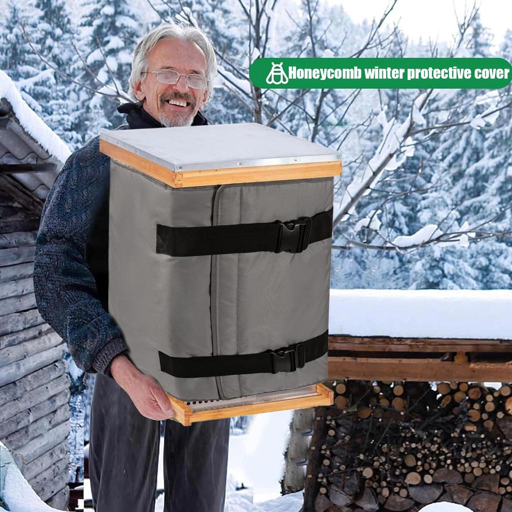 Beehive Winter Wrap 5 Layer Thickened Waterproof Adjustable Bee Hive Cover for Outdoor Beekeeping Backyard Garden Protection