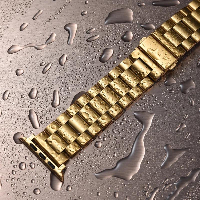 Stainless Steel Strap for Apple Watch Band 38/42mm 41mm 40/44mm 45mm 49mm Series 9 8 7 6 SE Ultra 54321 On Iwatch Metal Bracelet