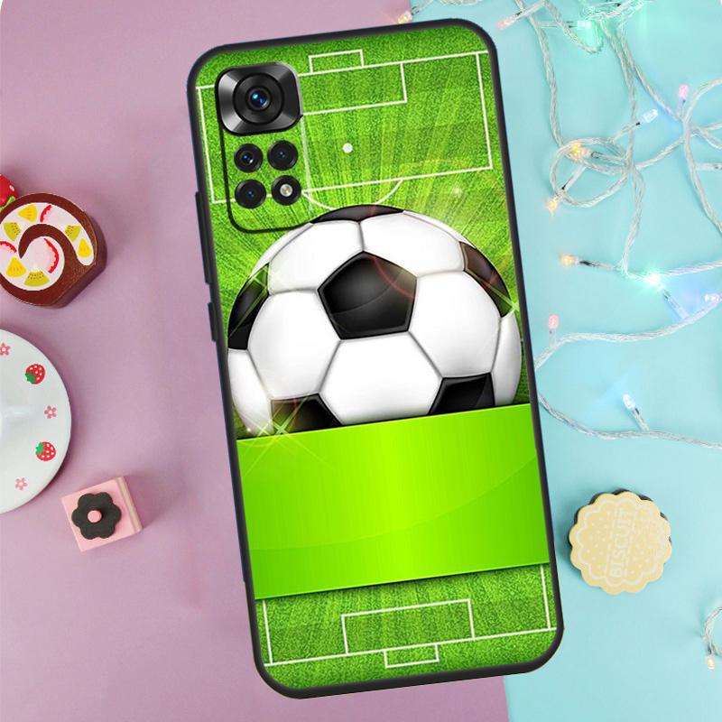 Football Case For Xiaomi Redmi Note 9 10 11 12 13 14 Pro 9S 10S 11S 12S Redmi 14C 10C 12C 13C Cover