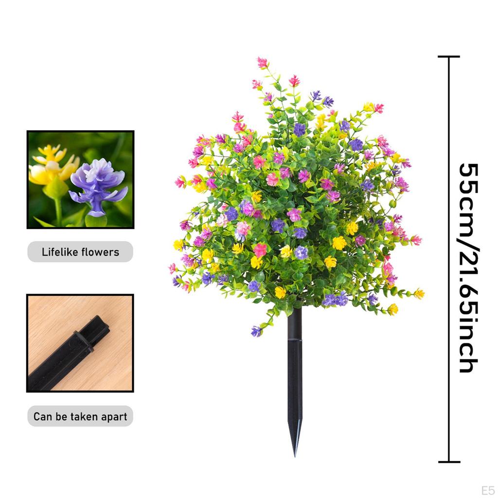 Artificial Flower Decoration Lifelike Ground Stake Centerpiece Landscape Fake Plants Faux