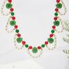 Retro Ethnic Style Necklace Chinese Style Beaded Flower Choker Natural Stone Prayer Necklaces Women Cheongsam Necklace Jewelry