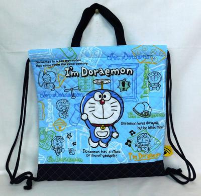 Sanrio Doraemon Quilted Hand String Bolsa com Cordão (Eu sou DORAEMON)