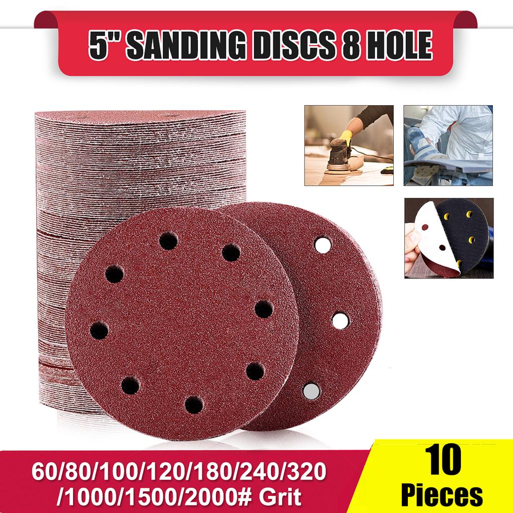 5"125mm Red Disc Sandpaper Self-Adhesive 60-2000 Grit For Wood Metal Polishing 5"125mm Red Disc Sandpaper Self-Adhesive 60-2000 Grit For Wood Metal Polishing