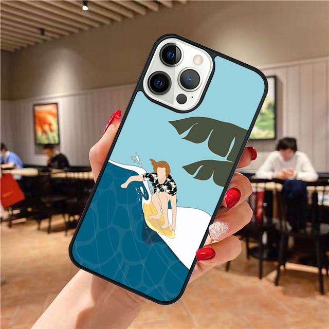 Surfinga Beach Surfboard Wave Phone Case For iPhone 17 Air 16 15 14 Plus Apple 16 11 12 13 Pro Max Coque