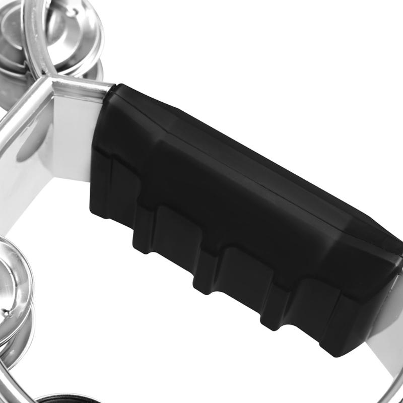 Tambourine Metal Jingles Hand Held Percussion Half-Moon Tambourine for Kid-Early Education,Adult,KTV,Party Entertainment