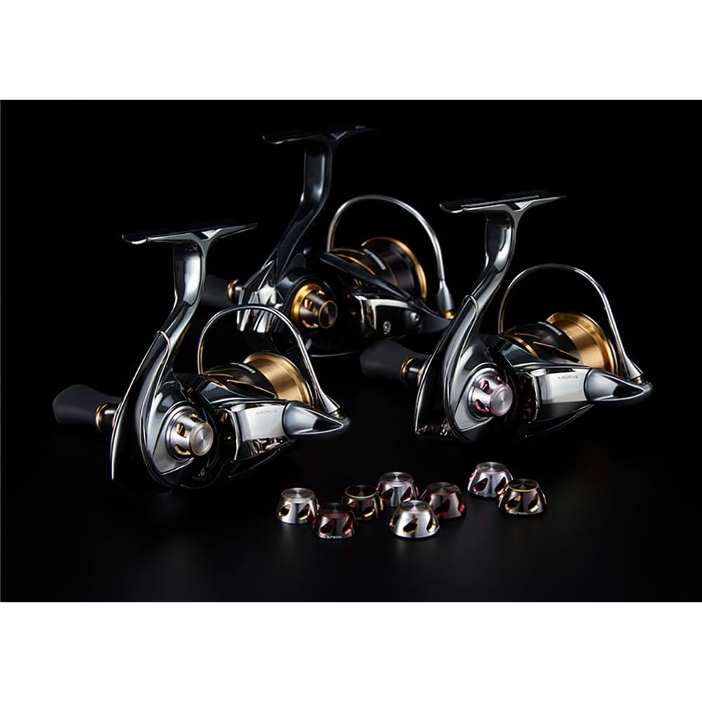 Tampa de Manivela Spinning Daiwa SLP Works 22 SLPW, Pequena, Prata/Dourado