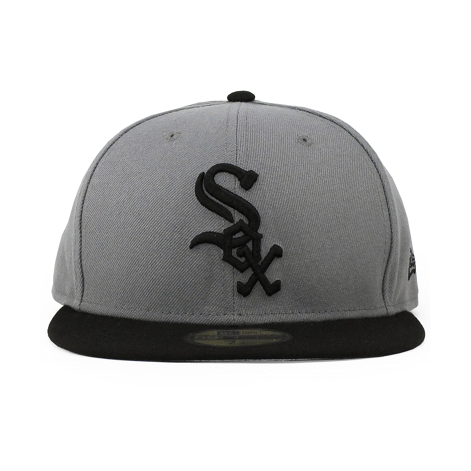 

New Era Chicago White Sox 59FIFTY MLB 2T Fitted Size Model Number 5950 Team-Basic Cap, Gray/Black, 7-3/8 (Approx. 58.7cm), [Used]