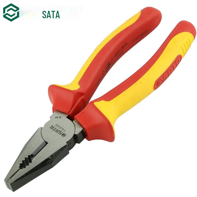 SATA VDE 1000V Insulated Electrician Pliers