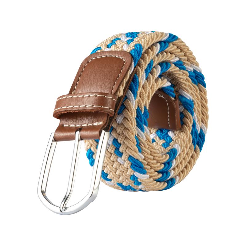 120cm Unisex Elastic Fabric Casual Belt Pin Buckle Expandable Braided Stretch Canvas Simple and Stylish Leisure Men Women Belt