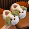 Children's Indoor Non-slip Cute Puppy Slippers - Boys' and Girls' Warm Cotton Fur for Autumn/Winter