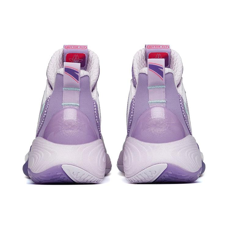 new Anta Bubble Bomb Cushioning Anti Slip Wear Resistant Breathability Low Top Performance Basketball Shoes Men's Purple