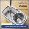 Enhanced Dual-Use Spin Mop with Hand-Free Flat Bucket for Dry and Wet Cleaning