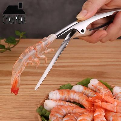 Fast Shrimp Peeler Kitchen Appliance Stainless Steel Prawn Peeler Line Cutter Cleaning Shrimp Line Lobster Peel Seafood Tool
