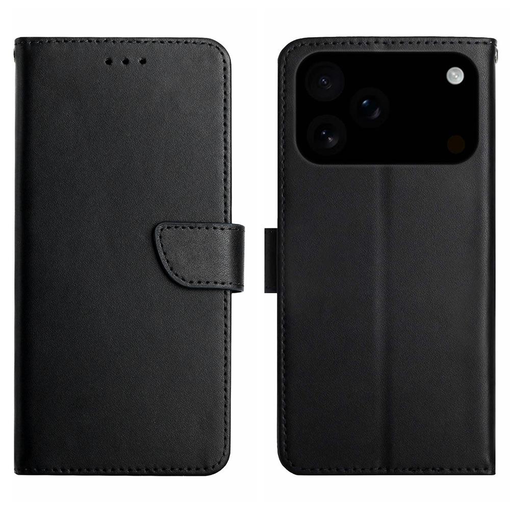 For iPhone 17 Pro Case Genuine Cow Leather Phone Cover Nappa Texture A