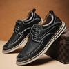 Genuine Leather Men Dress Shoes Oxfords Brogue Lace Up Mens Casual Shoes Luxury Brand Moccasins Loafers Size 38-46