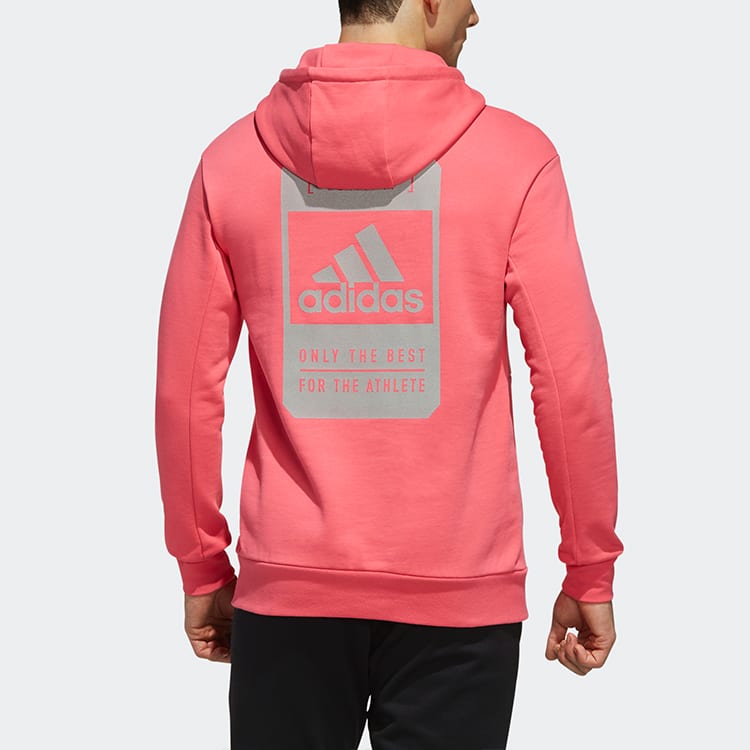 adidas Sweatshirts Men's Pink Hooded Moderate Regular FJ0178