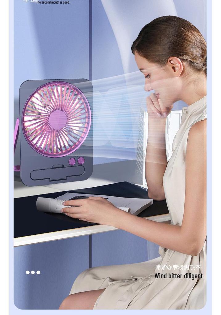 2026 Portable USB Rechargeable Mini Wall-Mounted Desktop Fan