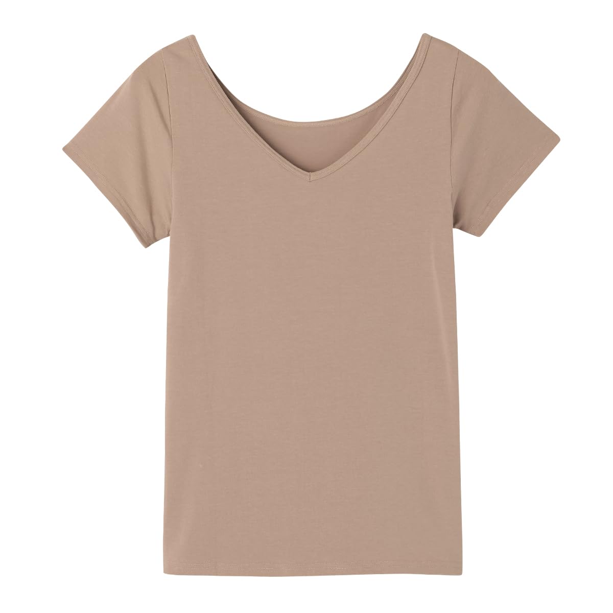 

Atsugi yuragini Терморегулирующее нижнее белье из натуральных материалов 47450HK с рукавом 2/3 и вырезом, который можно носить двумя способами, Нижнее белье, миндальный