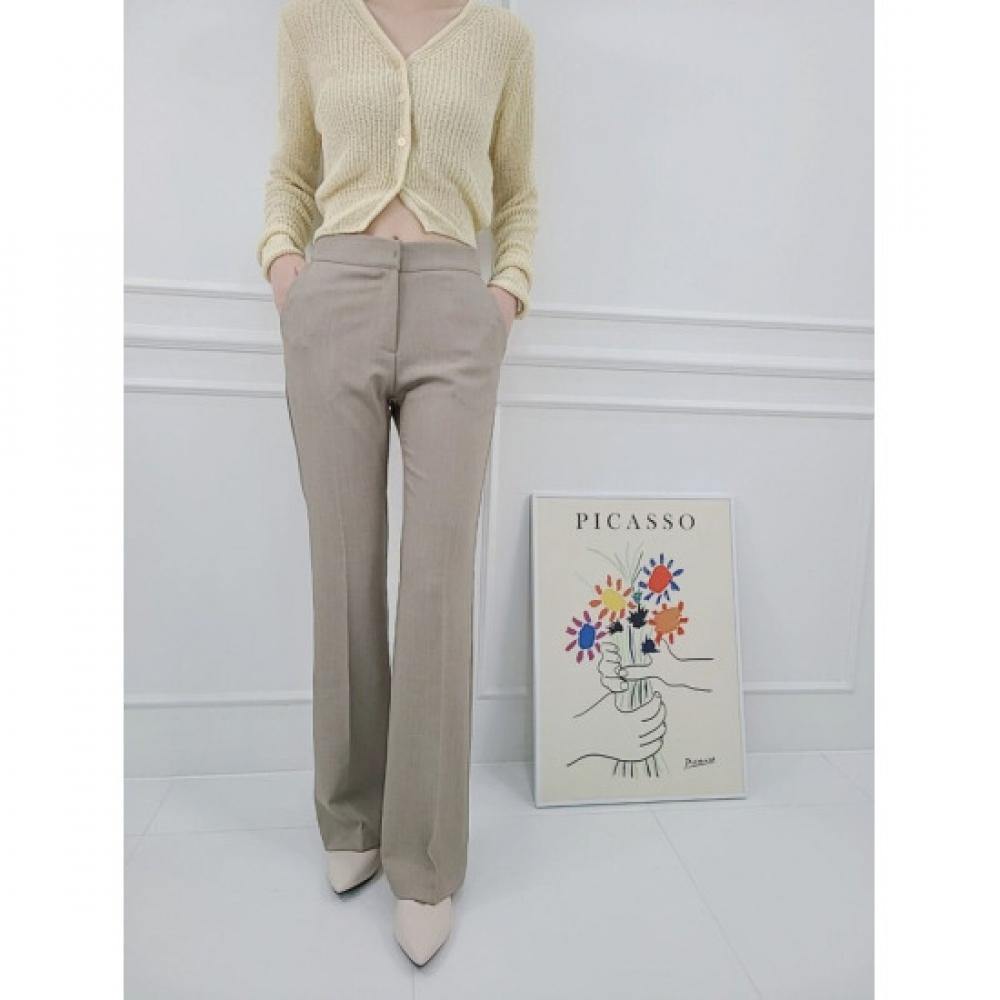 Style Latte Women High Waist Flared Slacks Span Pants