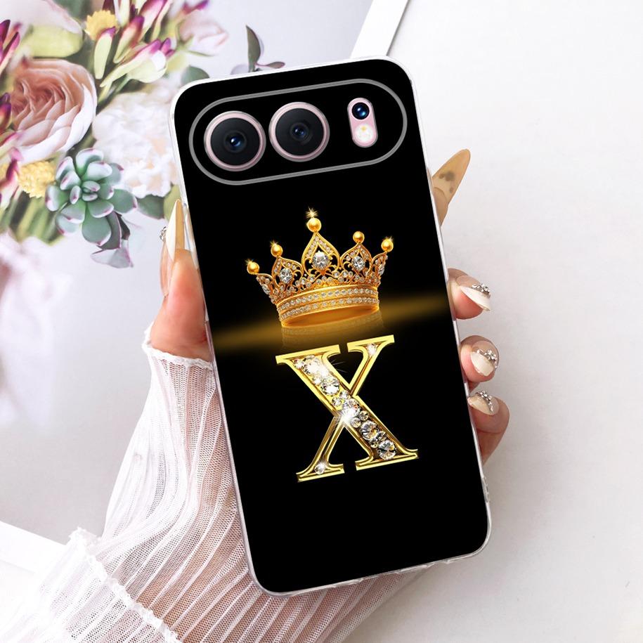 

For Honor 500 Case 2025 Cute Letters Crown Soft Clear Silicone TPU Protective Back Cover For Honor 500 Pro Funda Honor500 Bumper Honor 500 Pro