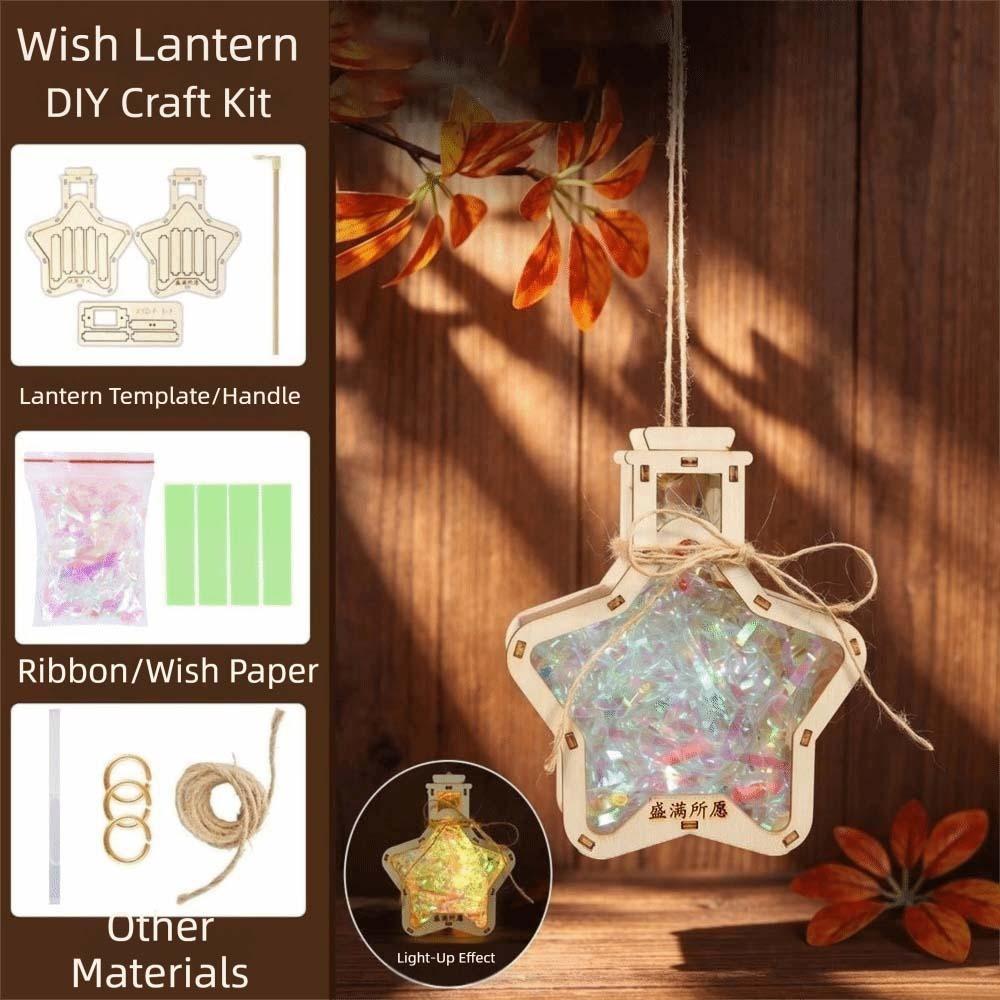 Handmade Wishing Bottle DIY Traditional Chinese Star Lamp Mid Autumn Craft Lantern Festival Style 5