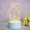 Customize Acrylic 3D Illusion LED Warm White Night Light for Living Room Kids Bedroom Decorative Lamp with USB Power