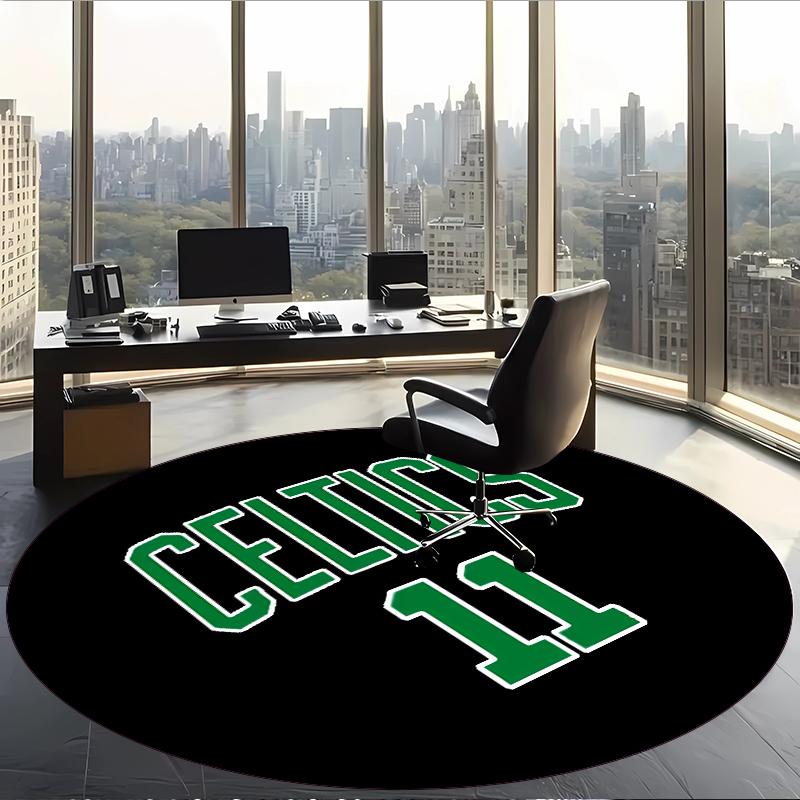 Boston Celtics (1) Runder Büroteppich Dekorativer Bodenteppich für Büro Schlafzimmer Wohnzimmer und Wohnbereich