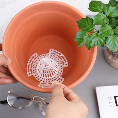 10Pcs Flower Pot Bottom Mesh Vertical Fixed Wing Cônico Grade Flower Pot Bottom Hole Mesh Junta