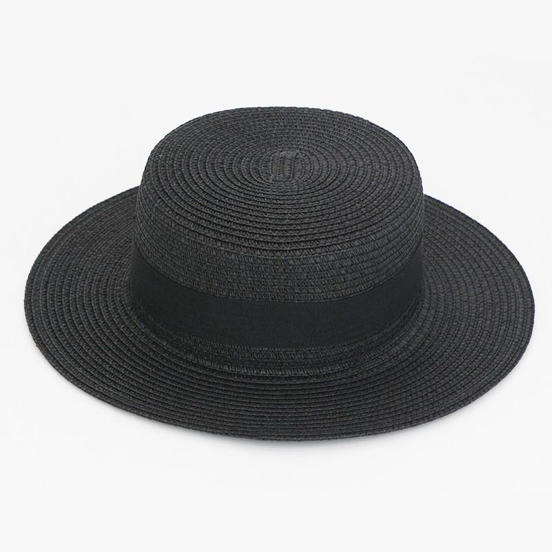 Color Square 20 Buckle Round Straw Hat Summer Travel Sunshade Cap Breathable