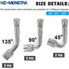 9Pcs Valve Stem Extenders Dually Valve Stem Extenders, 45 90 135 Degree Angled Tire Valve Extension Adapter Universal Valve Stem Extensions