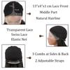 Long Straight Synthetic Lace Wig 32In Middle Part Wigs with Pre Plucked Baby Hair Brown Color Heat Resistant Fiber for Women