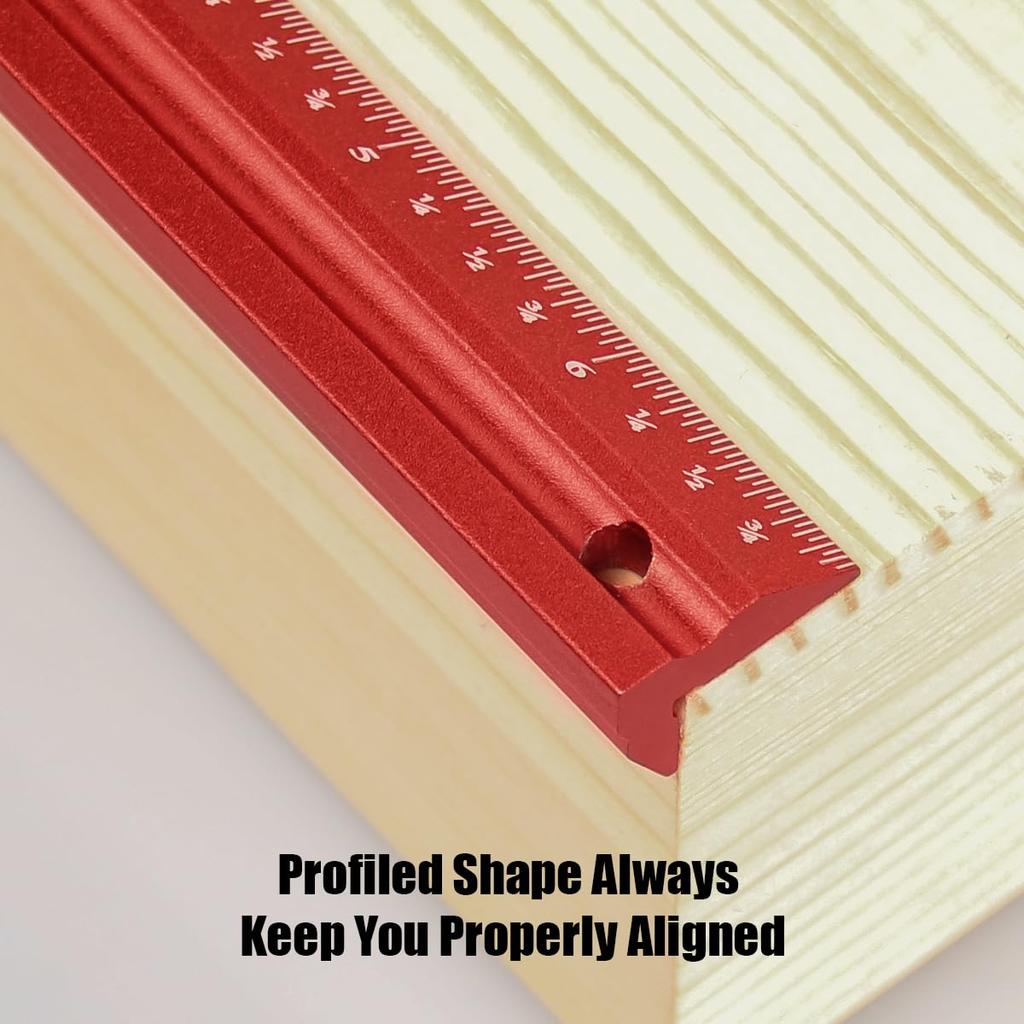 Woodworking Edge Ruler Set Corner Rulers Precision Edge Measuring Ruler V Shaped Straight Ruler 7/9/13 Inch