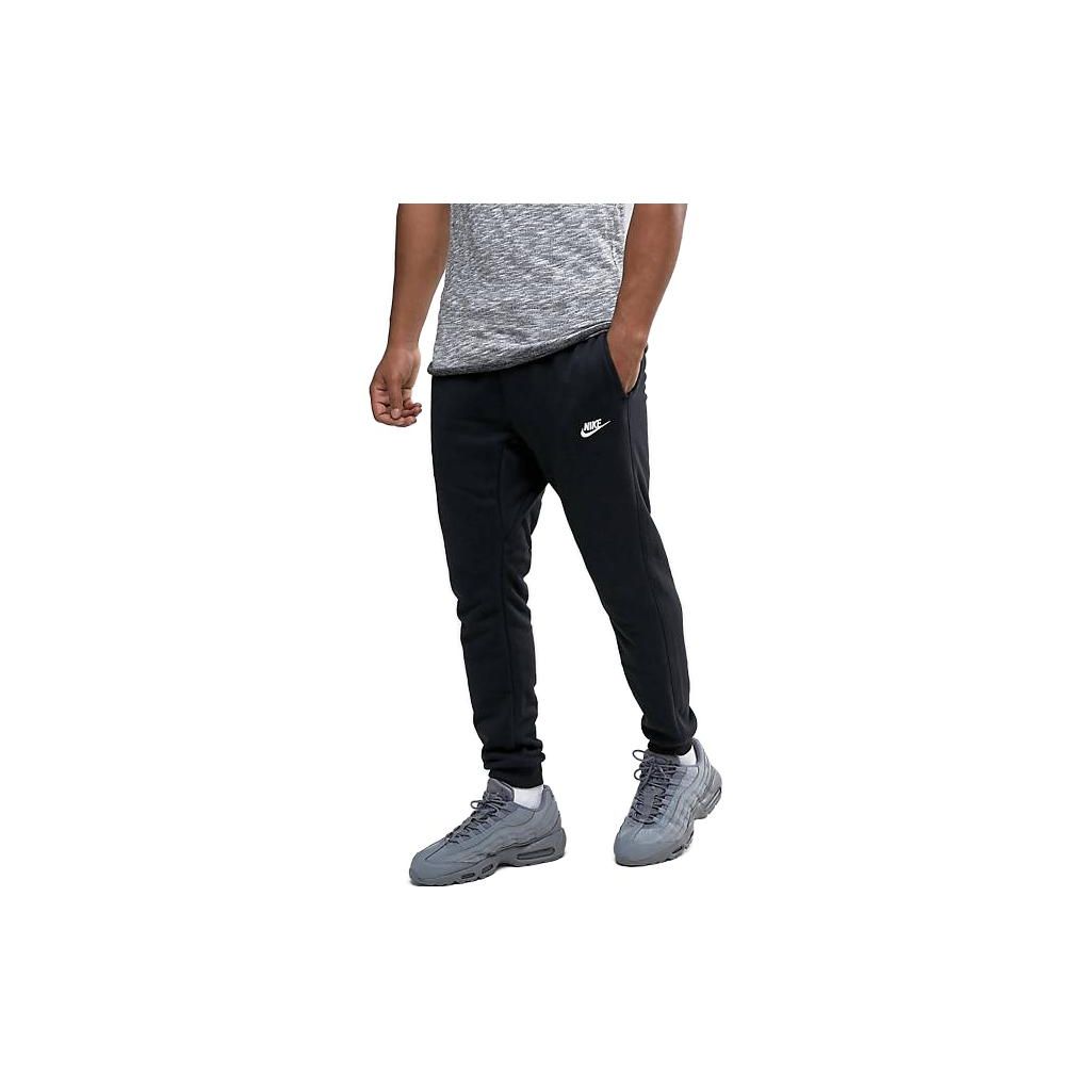 

Nike SS23 Приталенные однотонные длинные трикотажные спортивные брюки с логотипом, мужские брюки, черные 804465-010