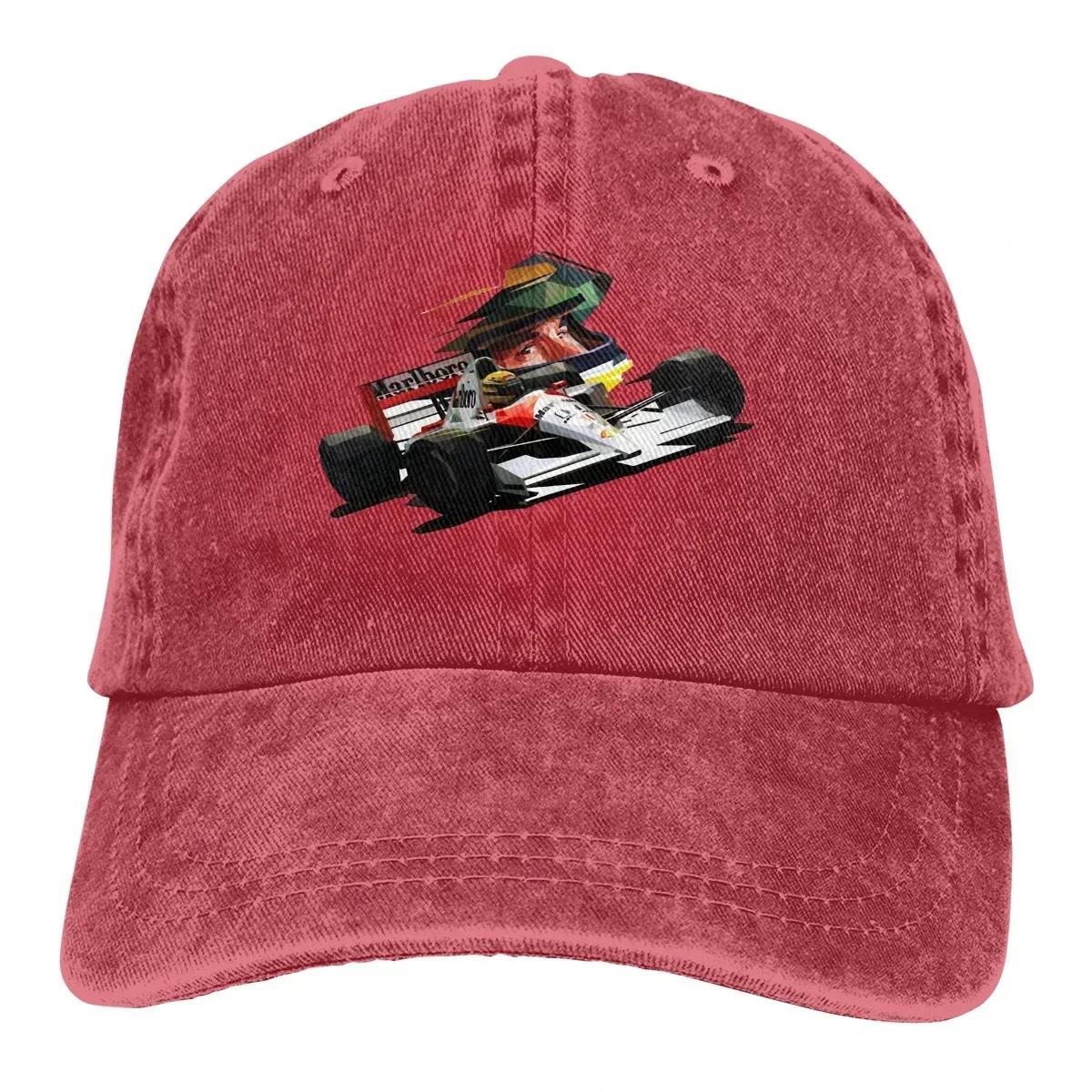 Низкополигональная бейсболка Мужская кепка Ayrton Senna Кепки цвета Женские летние кепки Snapback