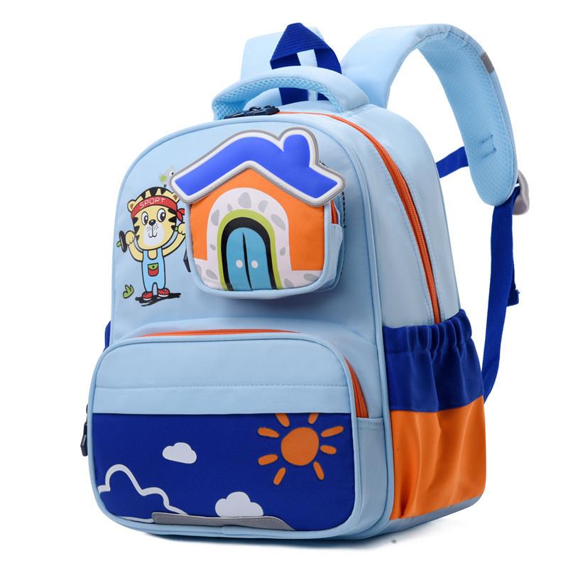 Adorable Animal Print Kindergarten Backpack For Boys And Girls 2024 Large Capacity Cute School Bag Breathable Oxford Cloth