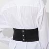 New Women's Wide Ties Elastic Waist Cover Flowers Fashion Large Size Belt