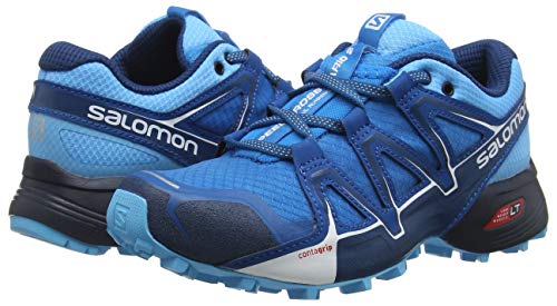 Salomon SPEEDCROSS VARIO 2 Women's Trail Running Shoe, Size 24.0 cm, Hawaiian Surf/Aquarius/Mykonos Blue, L40071400