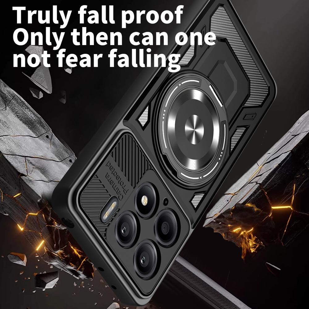 For Xiaomi 15 Magnetic Case Rotating Kickstand TPU+PC Phone Cover