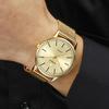WWOOR Gold Watches Ultra Thin Simple Men Quartz Watches Waterproof Mesh Belt Full Stainless Steel Wristwatch