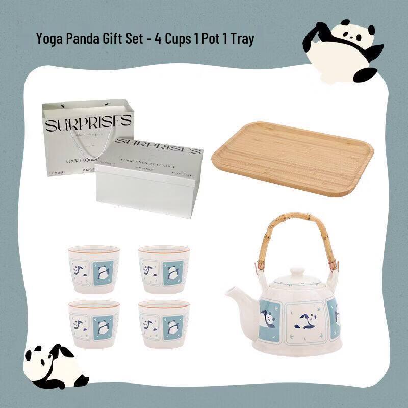 

Yoga Panda Ceramic Teapot and Cup Set