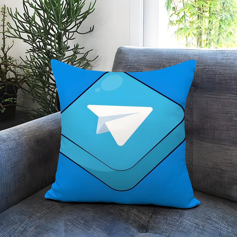 Trendy TTelegraming Cushion Cover Comfortable Reversible Pillow Cover Ideal for Car Sofa Bedroom  Beyond