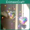 Modern And Durable Crystal Sun Catcher For Garden And Home Decor Heart-shaped Pendant With Beautiful Refraction Effects