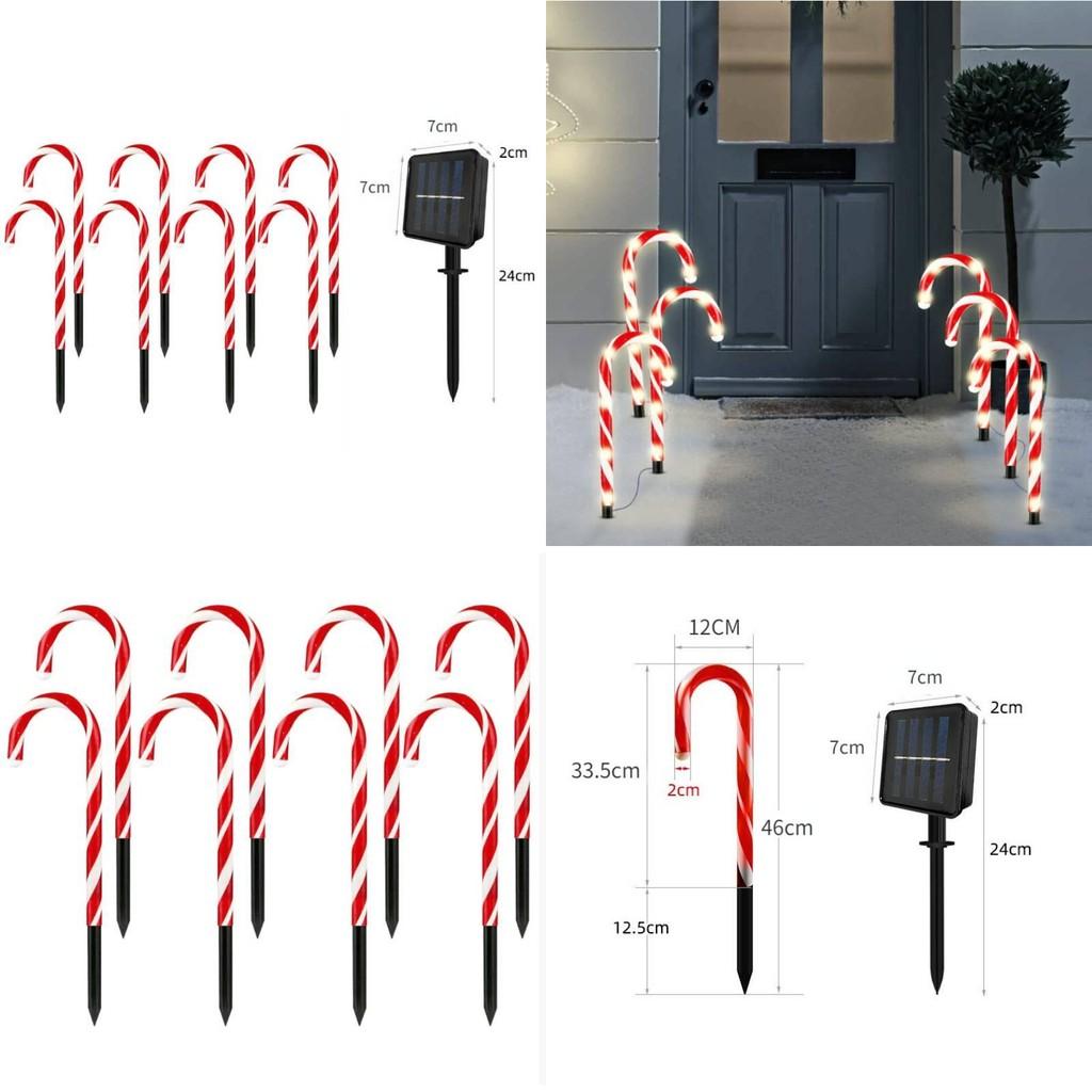 Christmas Led Candy Cane Landscape Light For Garden And Driveway Decor