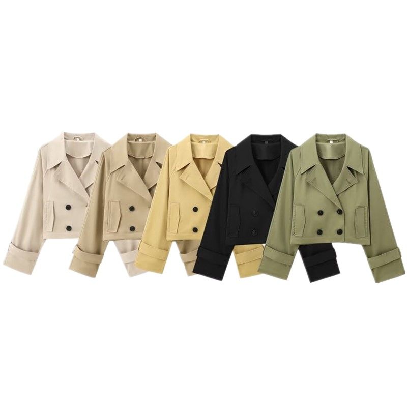Fashion Wind 2024 New Fall Women's Clothing Stylish Easiest for Match Trench Coat Short Jacket 3046242