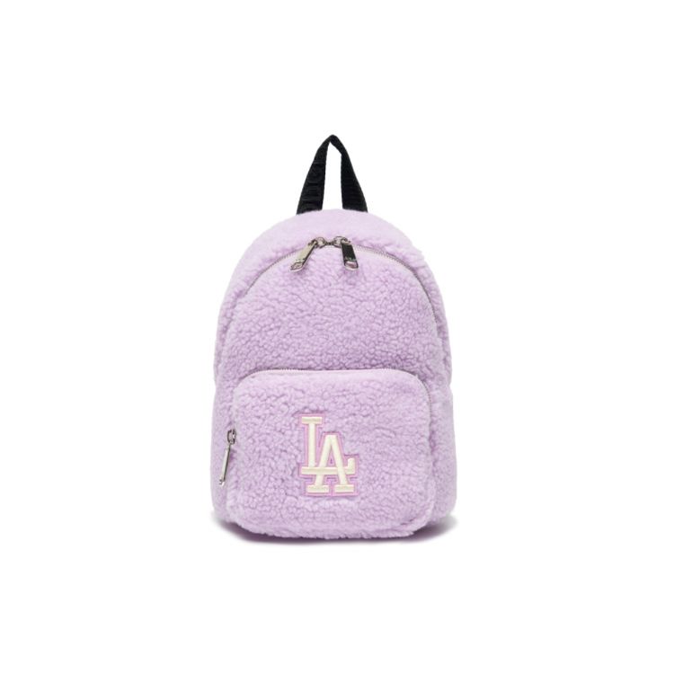 

MLB Lamb Fleece Series LA Dodgers Logo Mini Backpack Women Backpack Purple Pink 3ABKS0216-07LDL Purple Pink
