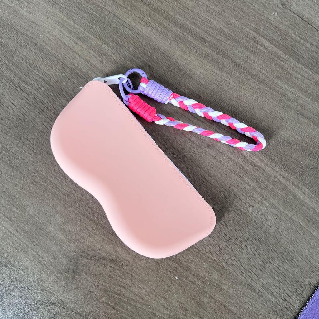 Hot! Glasses bag sunglasses protective cover convenient to go out silicone glasses case storage bag key coin purse with lanyard