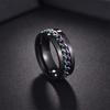 2023 European & American Titanium Steel Rotating Punk Couple Ring for High-Quality Decompression and Anti-Dryness